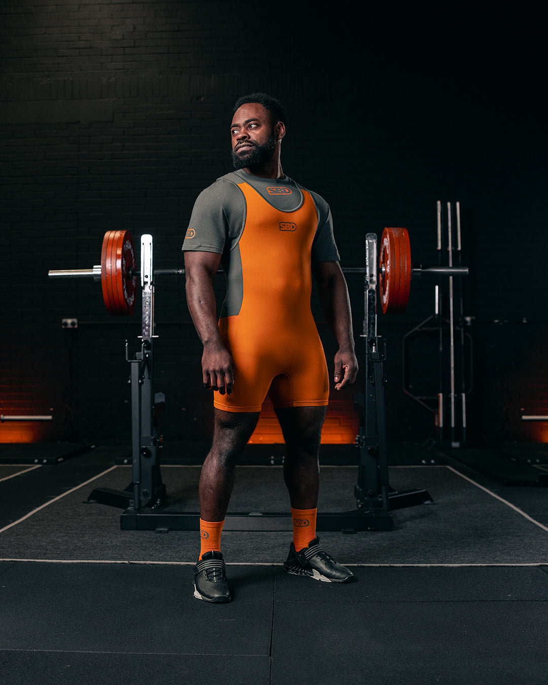 Herren Forge Powerlifting Singlet Orange