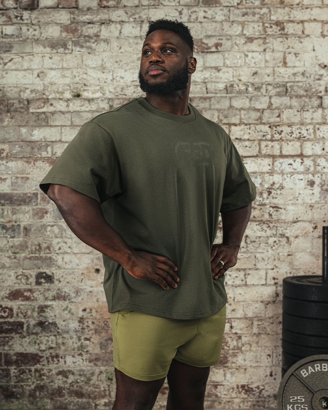 Unisex Resolve Oversized T-Shirt Khaki