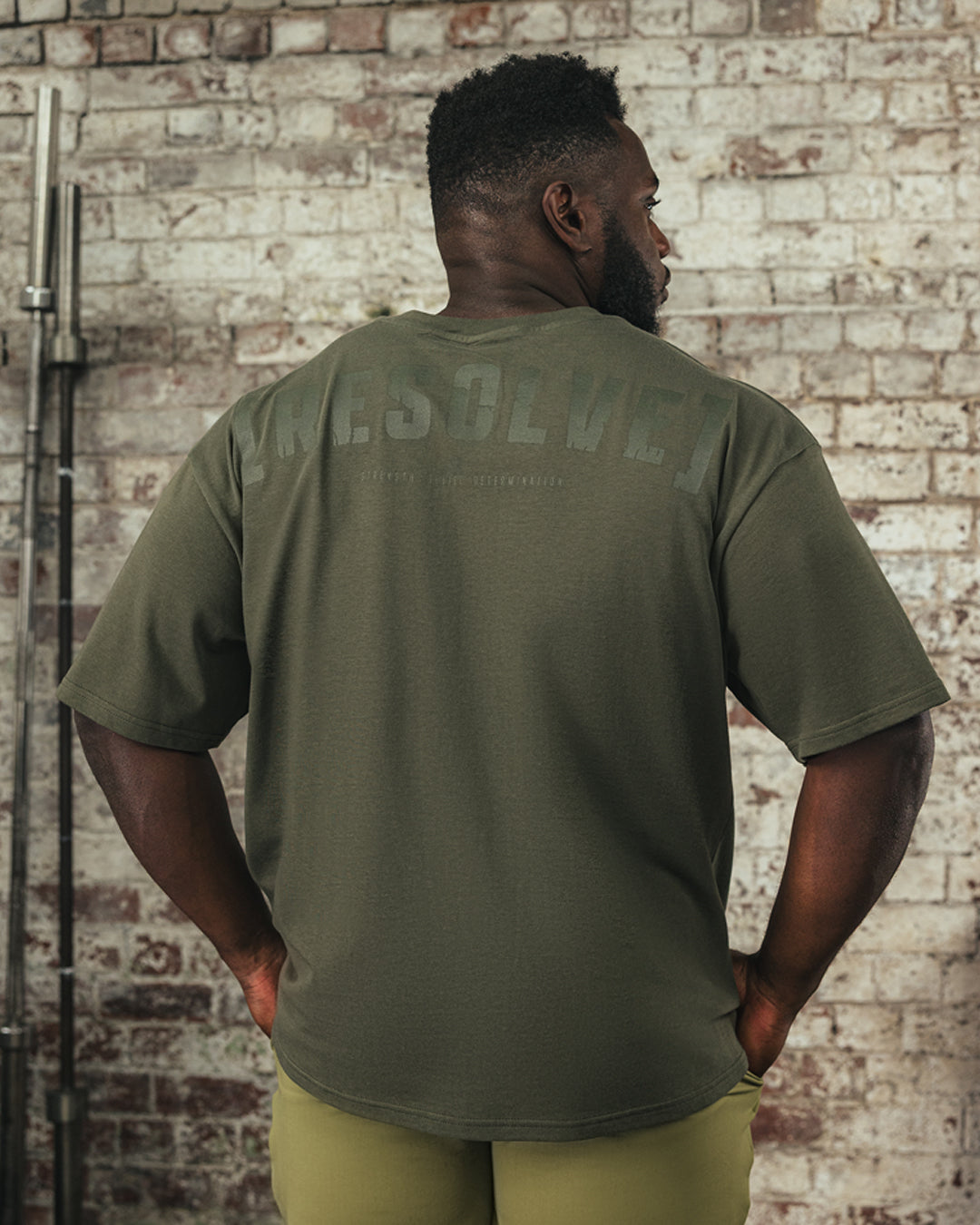 Unisex Resolve Oversized T-Shirt Khaki