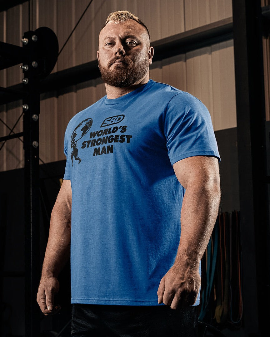 SBD World's Strongest Man T-Shirt 2022 Heats blau 1