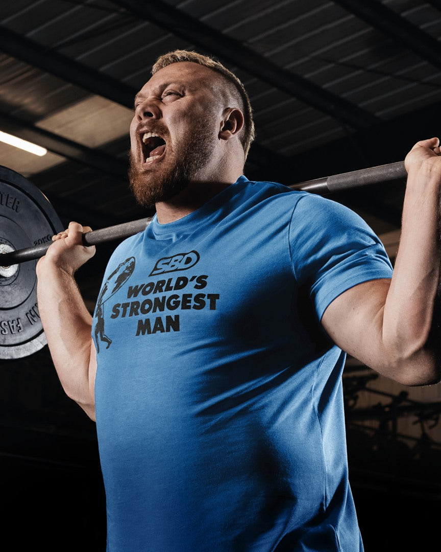SBD World's Strongest Man T-Shirt 2022 Heats blau 2
