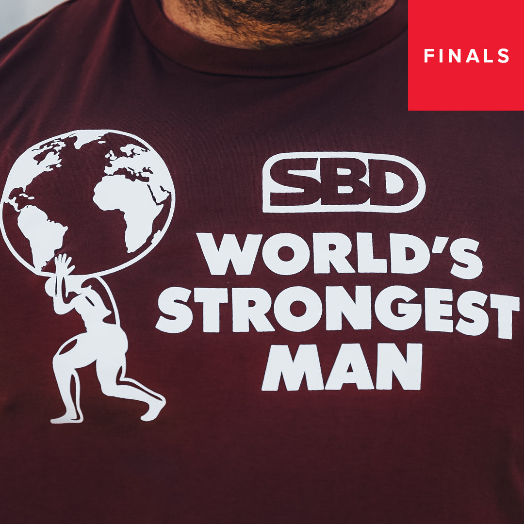 SBD World's Strongest Man T-Shirt 2021 Finals ziegelrot
