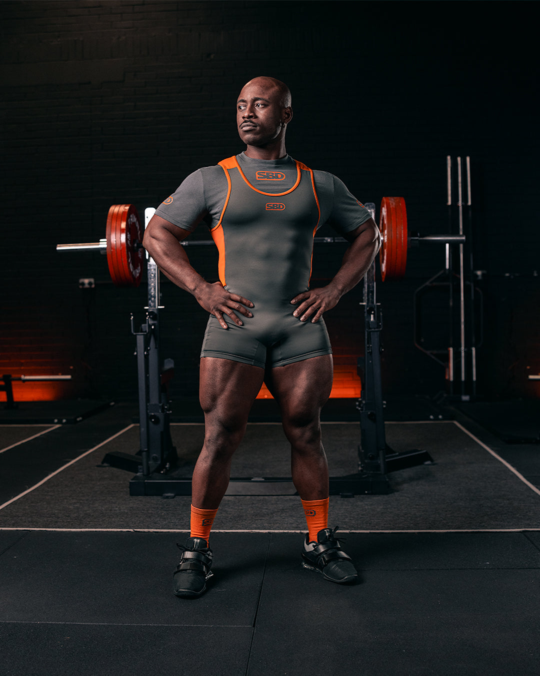 Herren Forge Powerlifting Singlet Grey
