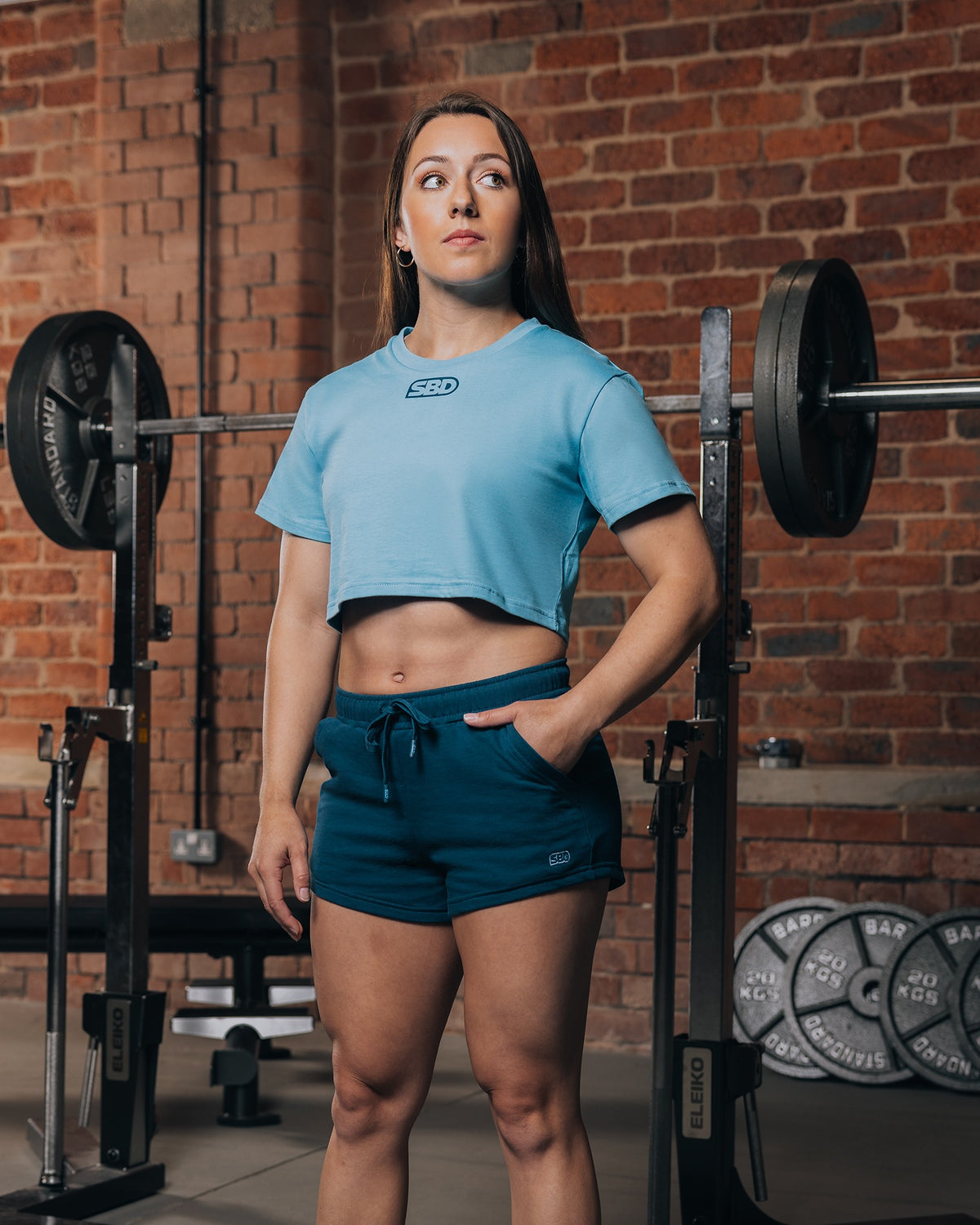 Reflect Crop Top Blue