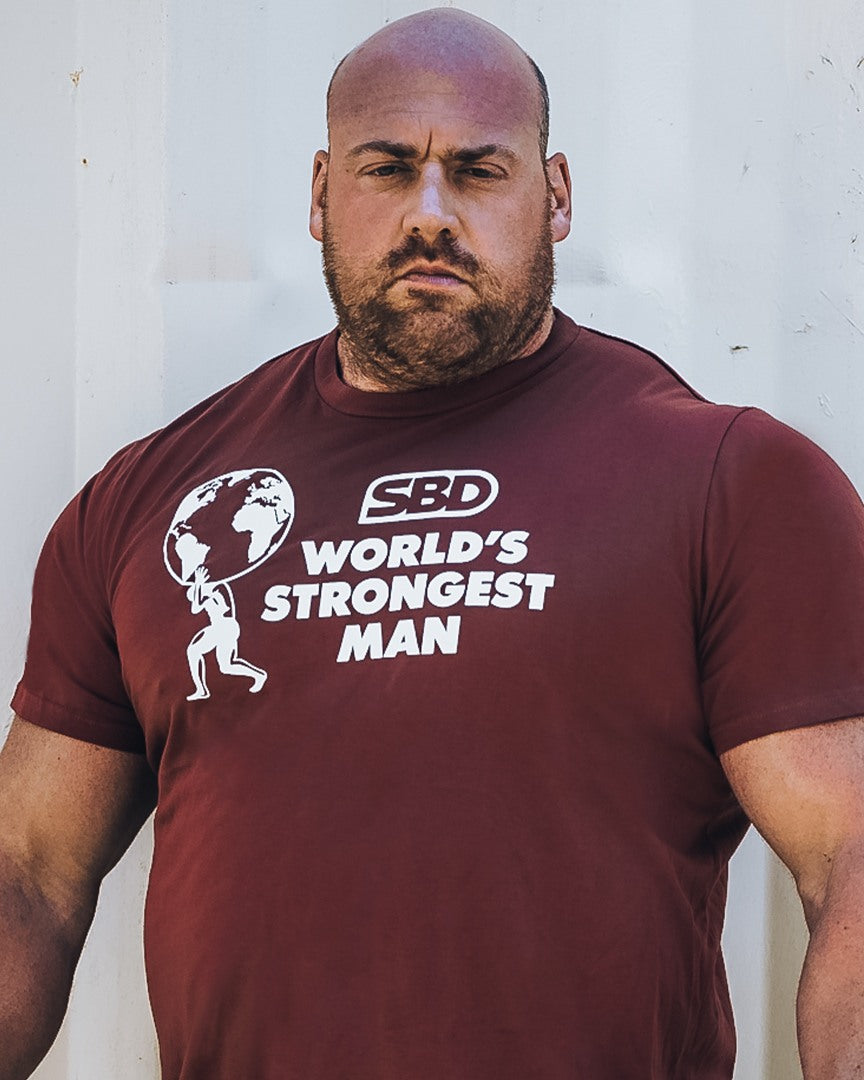 SBD World's Strongest Man T-Shirt 2021 Finals ziegelrot 1