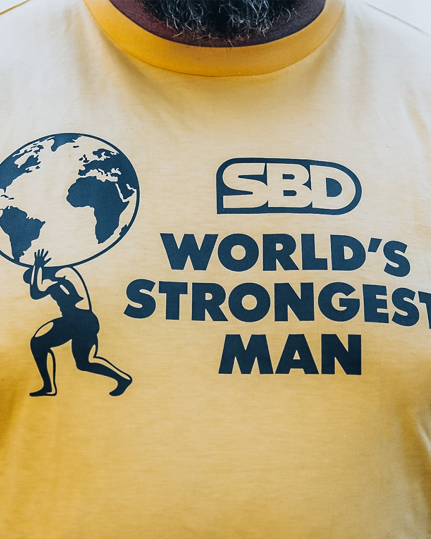 SBD World's Strongest Man T-Shirt 2021 Heats gelb 2