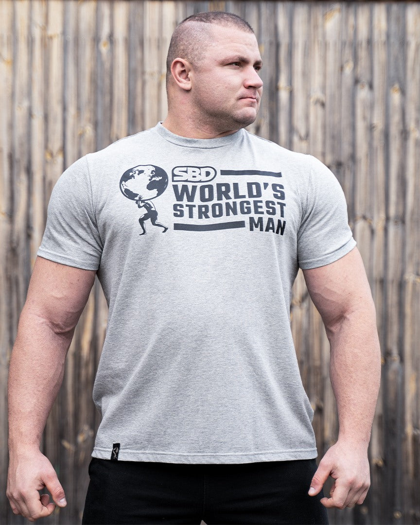 SBD World's Strongest Man T-Shirt grau 1
