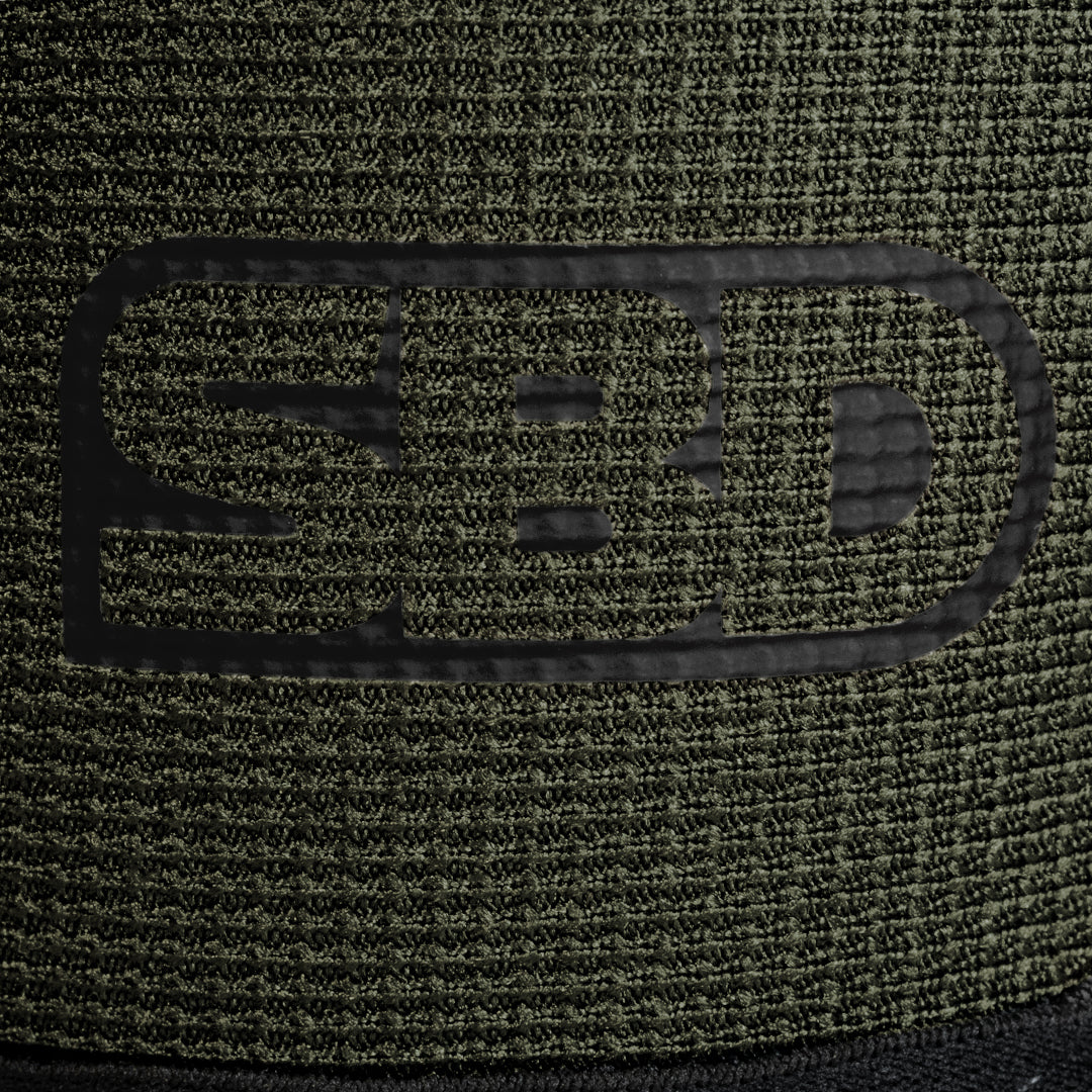 SBD Weightlifting Kniestulpen Limitierte Endure Edition Khaki Details Logo