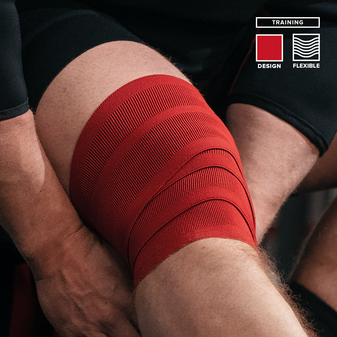 SBD Kniebandagen rot flexibel für Training